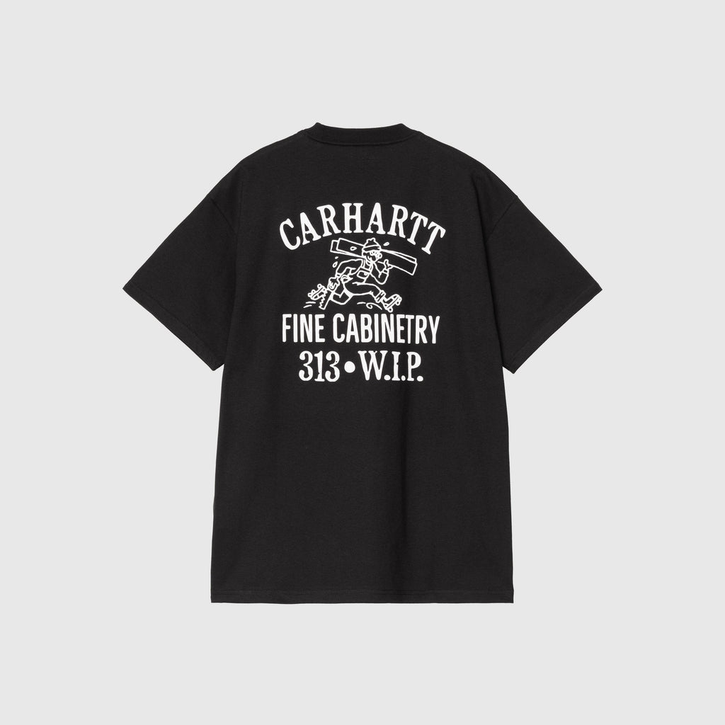 Carhartt WIP S/S Cabinetry T Shirt - Black / White - Back