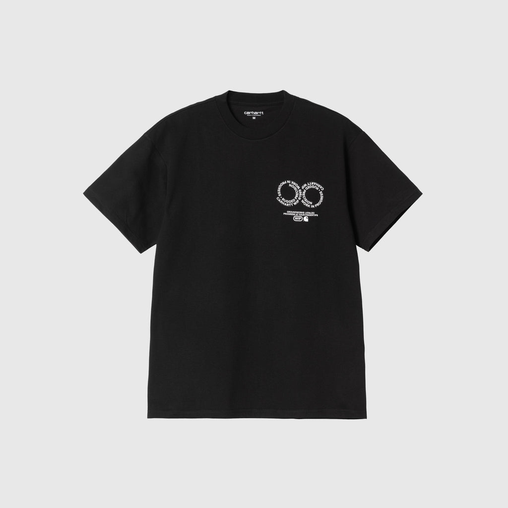 Carhartt WIP S/S Rotation Tee - Black / White - Front
