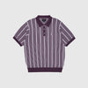 HUF Trace Stripe S/S Knit Top - Dust Purple - Front