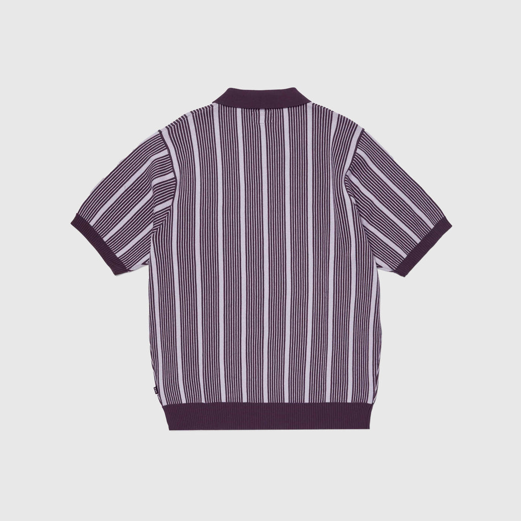 HUF Trace Stripe S/S Knit Top - Dust Purple - Back