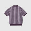 HUF Trace Stripe S/S Knit Top - Dust Purple - Back
