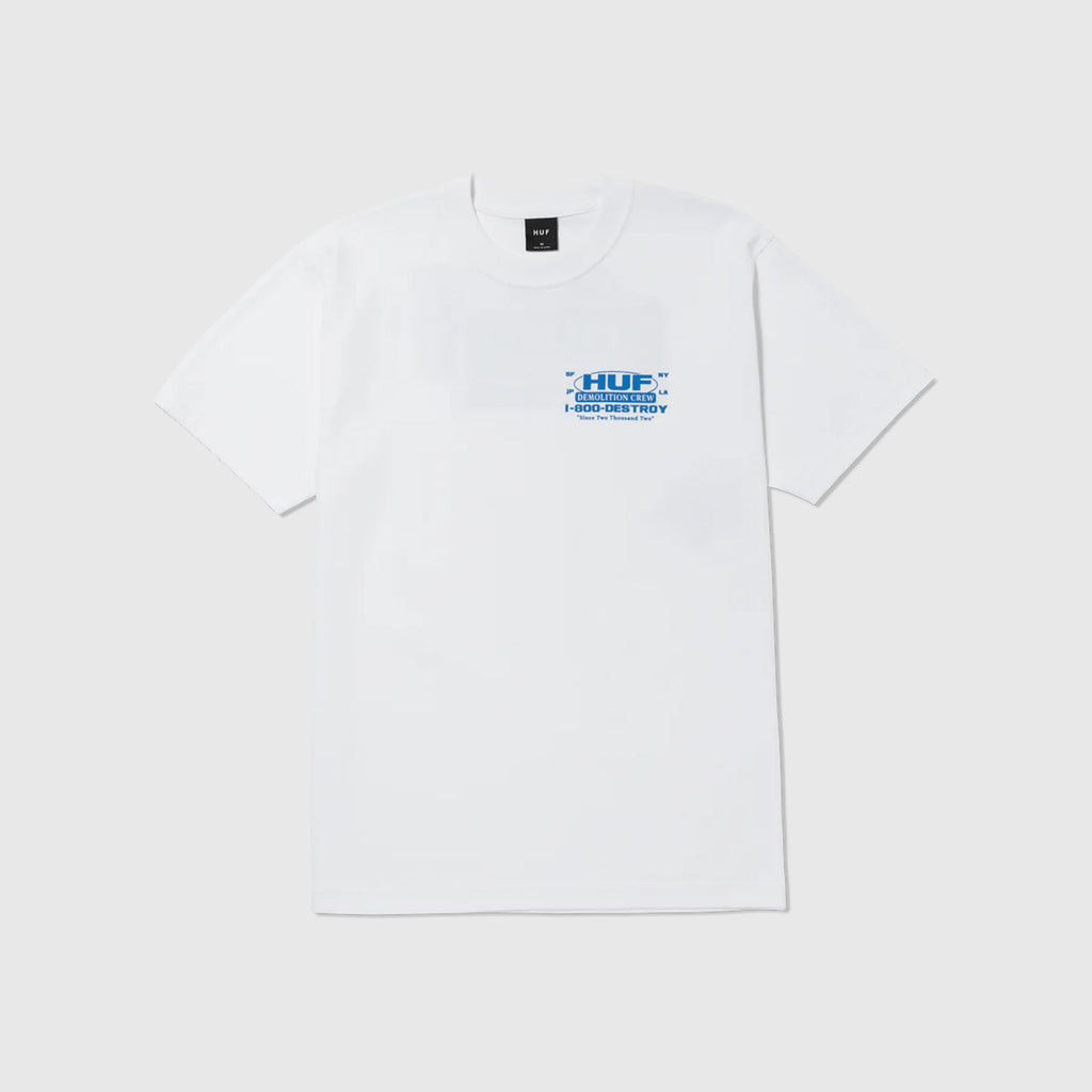 HUF Demolition Crew S/S Tee - White - Front