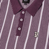 HUF Trace Stripe S/S Knit Top - Dust Purple - Front Close Up