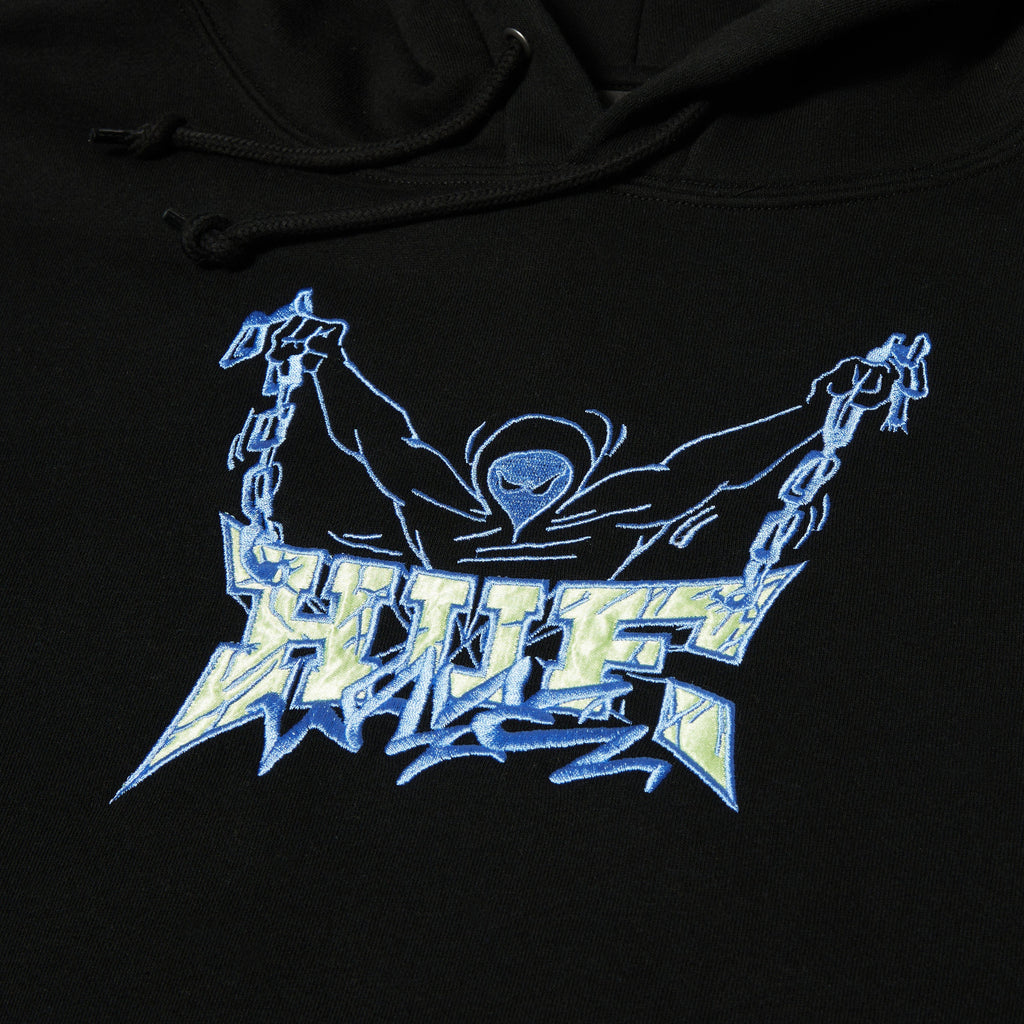 HUF Zine P/O Hoodie - Black - Front Close Up