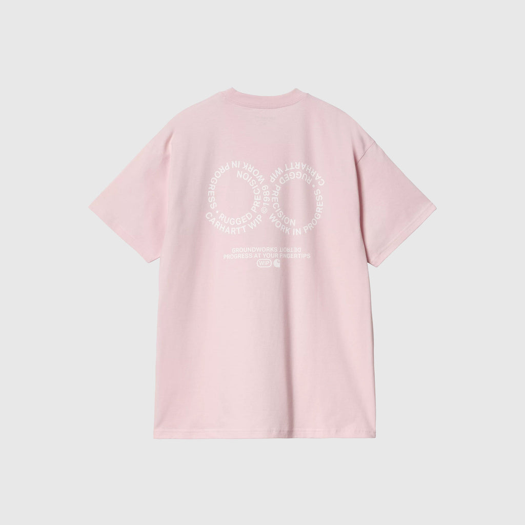 Carhartt WIP S/S Rotation Tee - Air Pink / White - Back