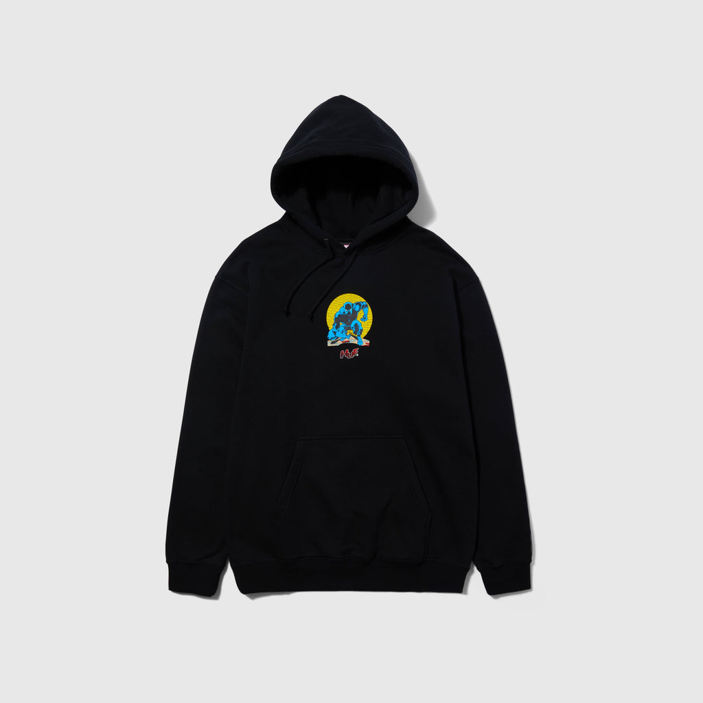HUF Night Prowling P/O Hoodie - Black - Front