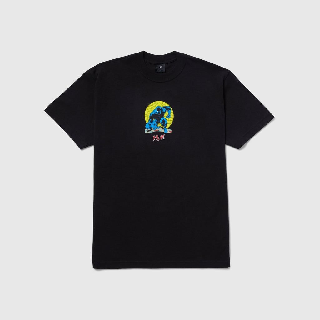 HUF Night Prowling S/S Tee - Black - Front