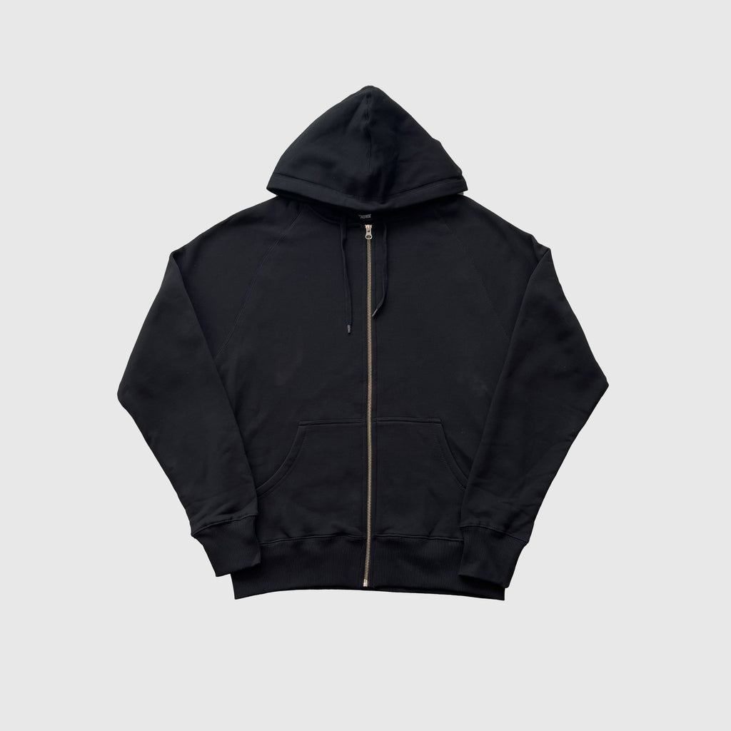 KNWN Basic Round Zip Up - Black - Front