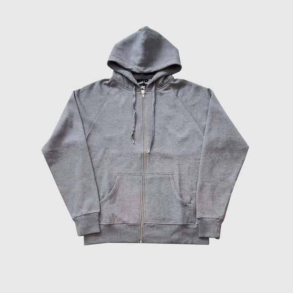 KNWN Basic Zip Up - Dark Grey - Front