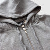 KNWN Basic Zip Up - Dark Grey - Front Close Up