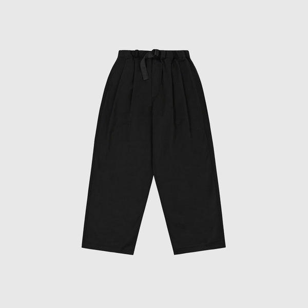 Kappy Two Tuck Wide Pants - Black - Front
