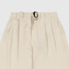 Kappy Two Tuck Wide Pants - Cream - Front Close Up