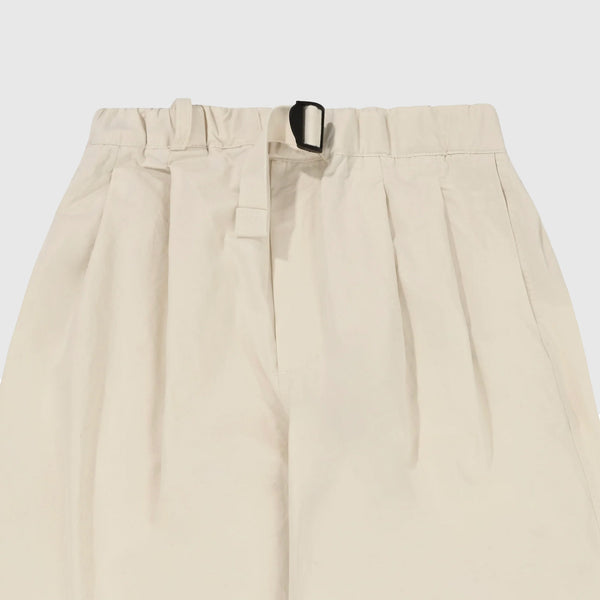 Kappy Two Tuck Wide Pants - Cream - Front Close Up