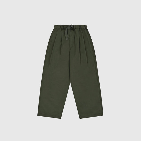 Kappy Two Tuck Wide Pants - Khaki - Front