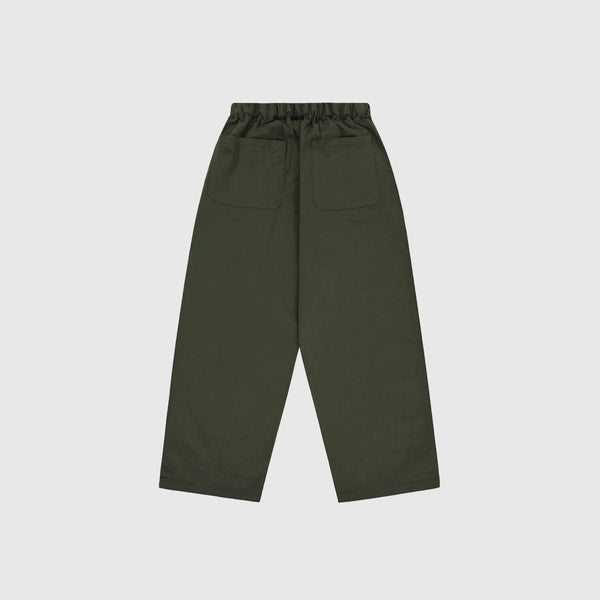 Kappy Two Tuck Wide Pants - Khaki - Back