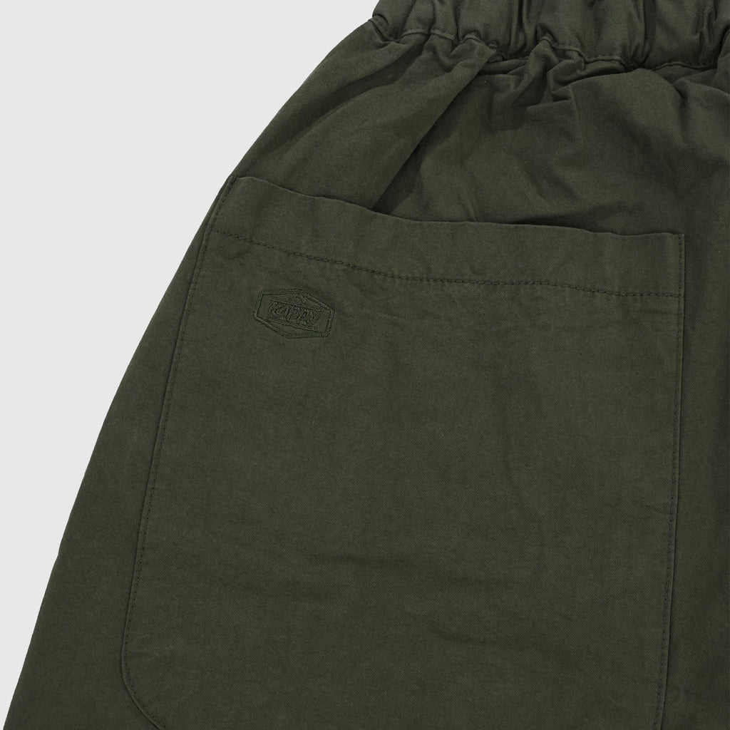 Kappy Two Tuck Wide Pants - Khaki - Back Close Up