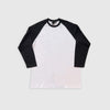 Knwn Basic Raglan Tee - White / Black - Front