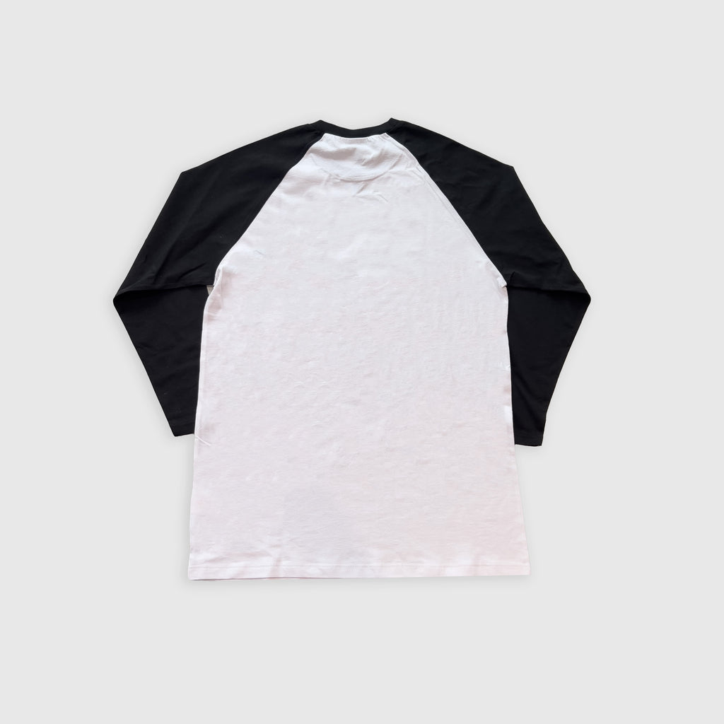 Knwn Basic Raglan Tee - White / Black - Back