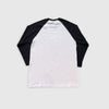 Knwn Basic Raglan Tee - White / Black - Back