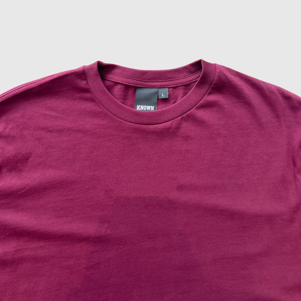 Knwn KNWN Tee - Burgundy - Front Close Up
