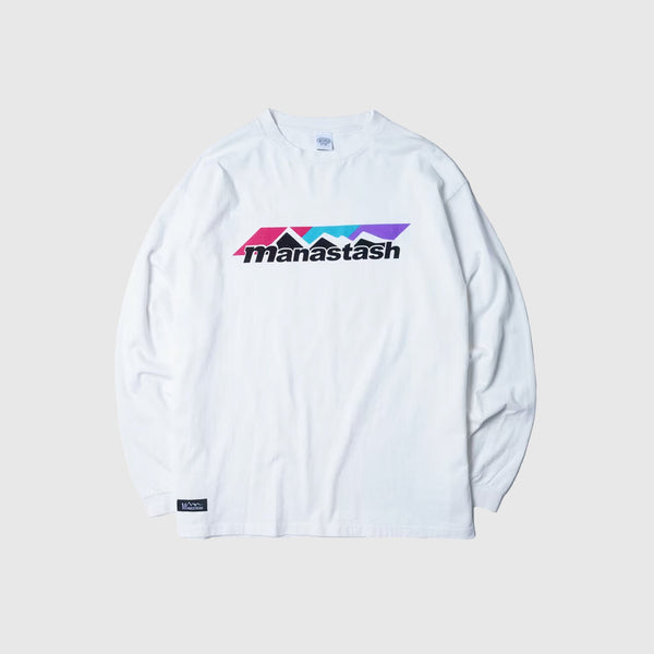Manastash CTN L/S Scheme Logo - Off White - Front
