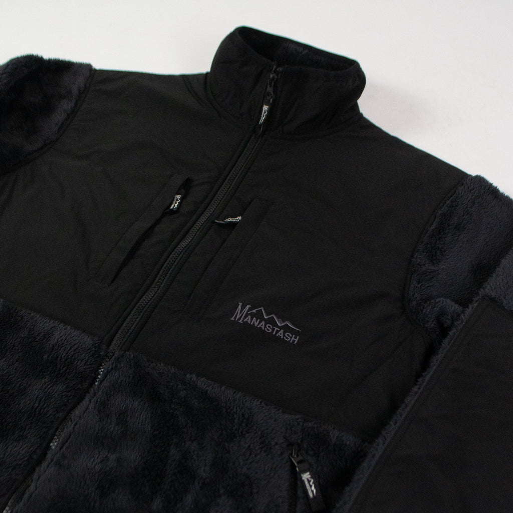Manastash Bigfoot Jacket - Black - Front Close Up