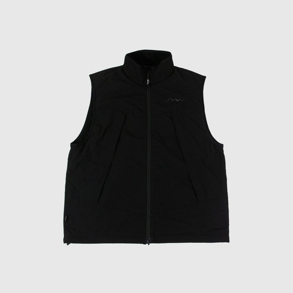 Manastash Grid Fleece Vest - Black - Front