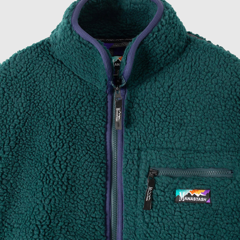 Manastash Gorilla Jacket 23 - Dark Green - Front Close Up