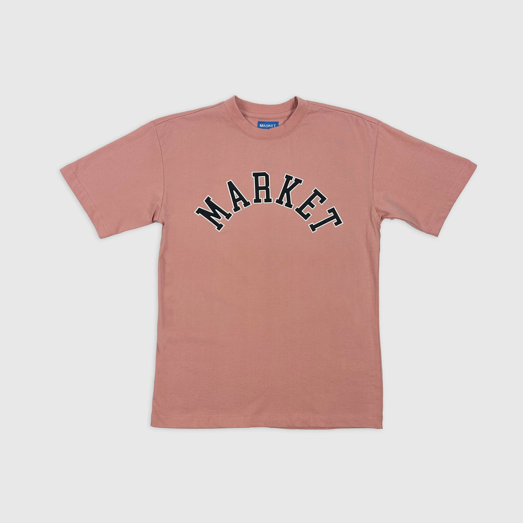 Market Throwback Arc Tee - Pink - Front