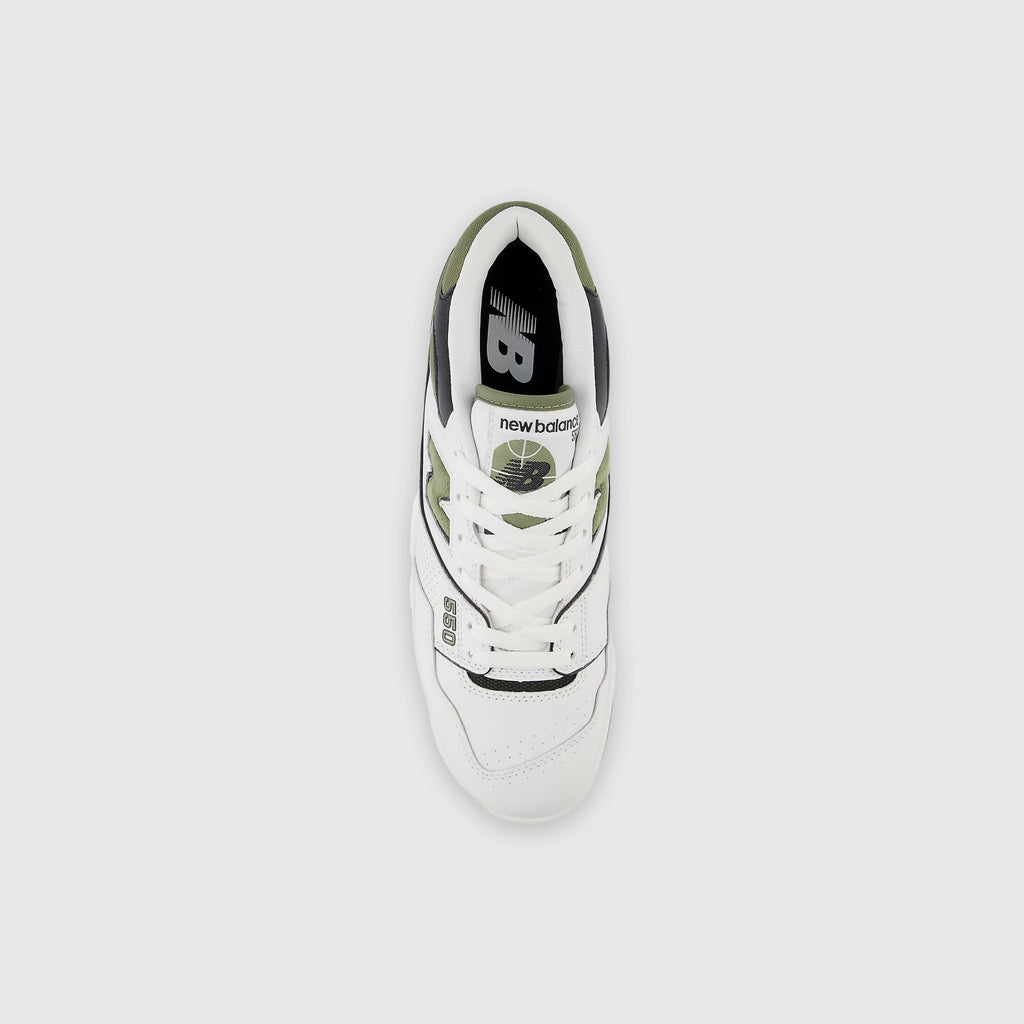 New Balance 550 - White / Dark Olivine