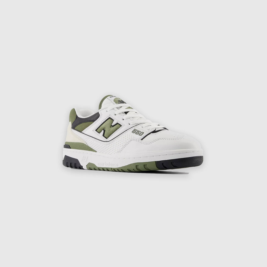 New Balance 550 - White / Dark Olivine