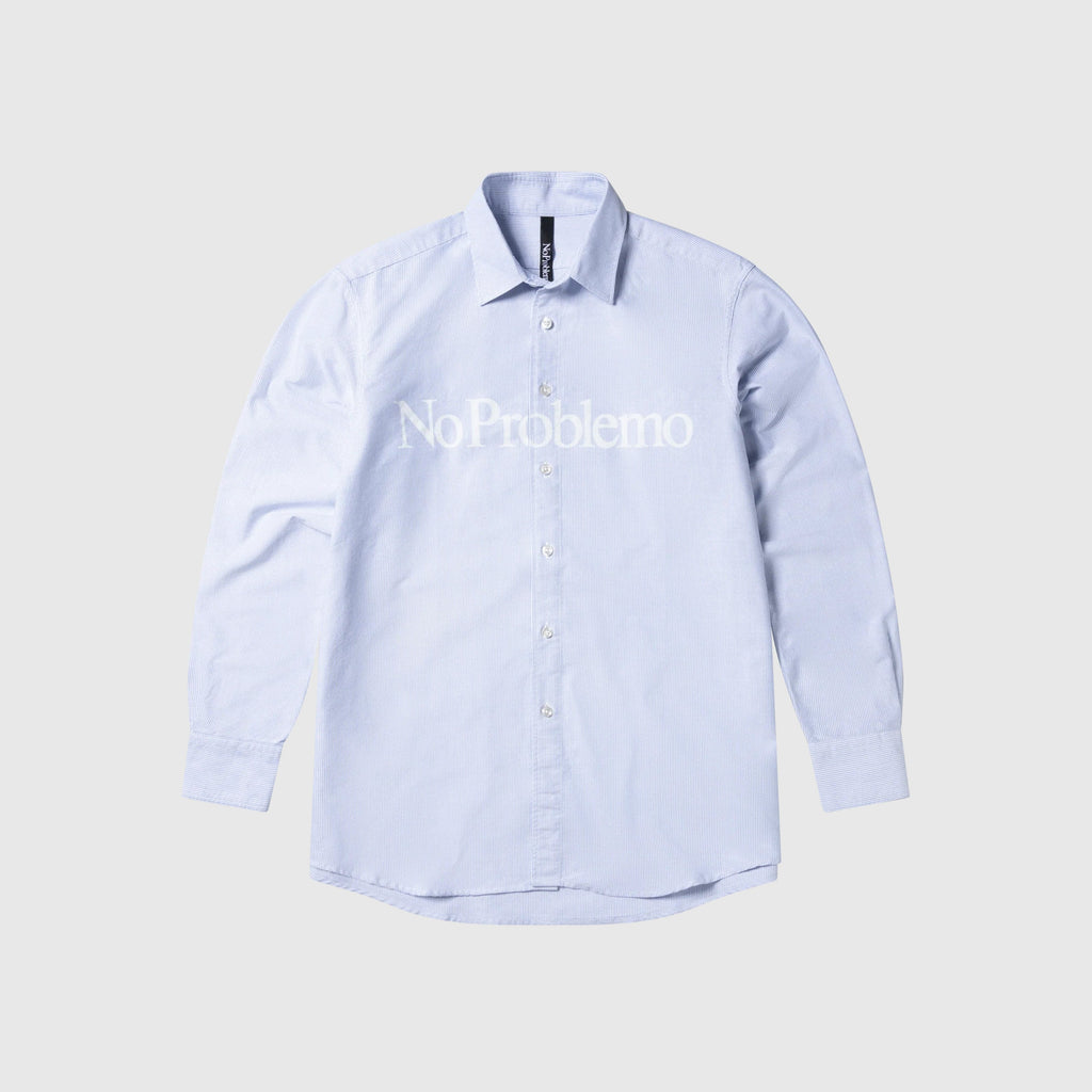 No Problemo LS Stripe Shirt - Blue - Front