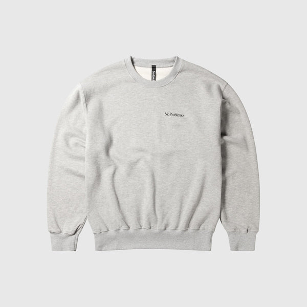 No Problemo Mini Problemo Crew Neck Sweat - Grey Marl - Front