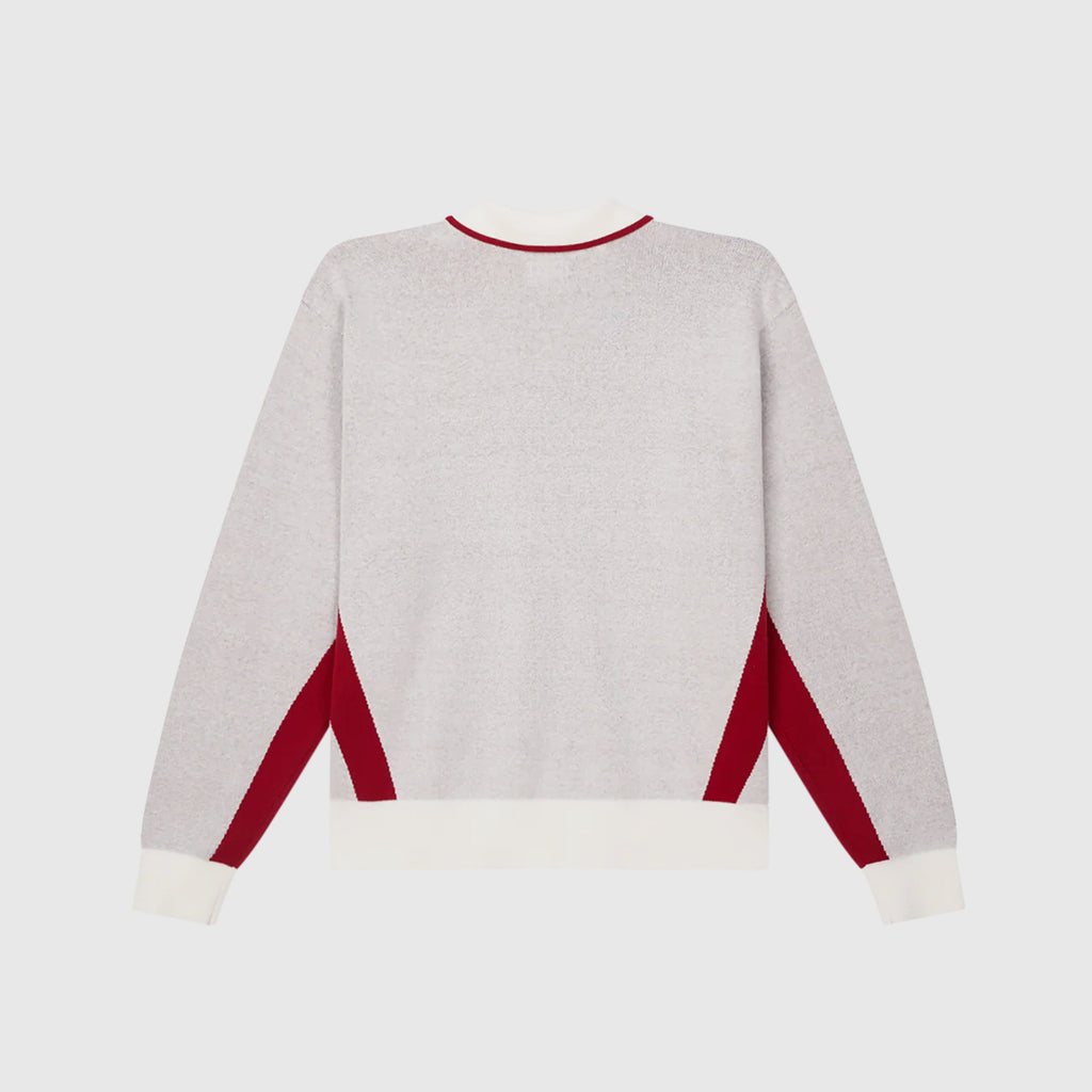 Obey Soccer Polo Sweater - White Multi - Back
