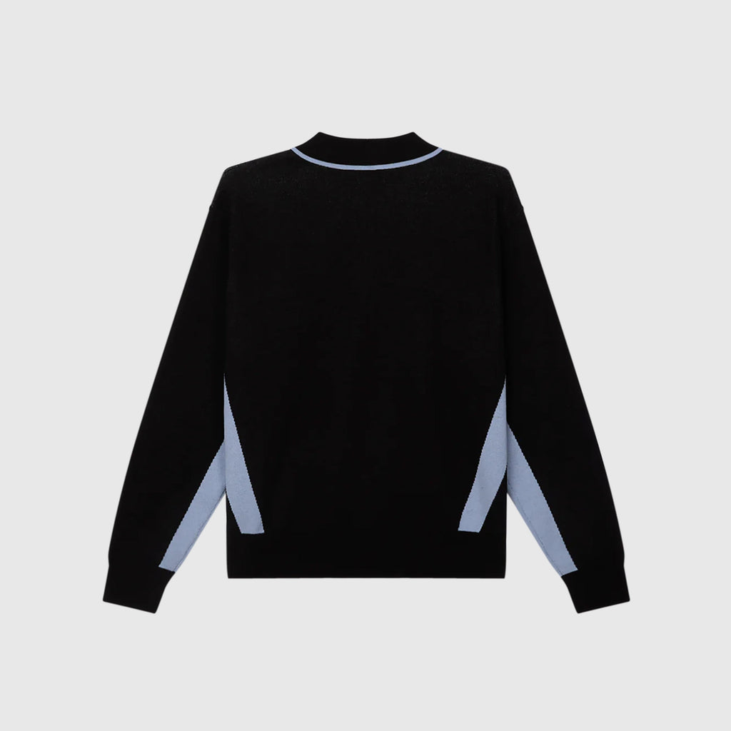 Obey Soccer Polo Sweater Faded - Black Multi - Back