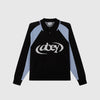 Obey Soccer Polo Sweater Faded - Black Multi - Front