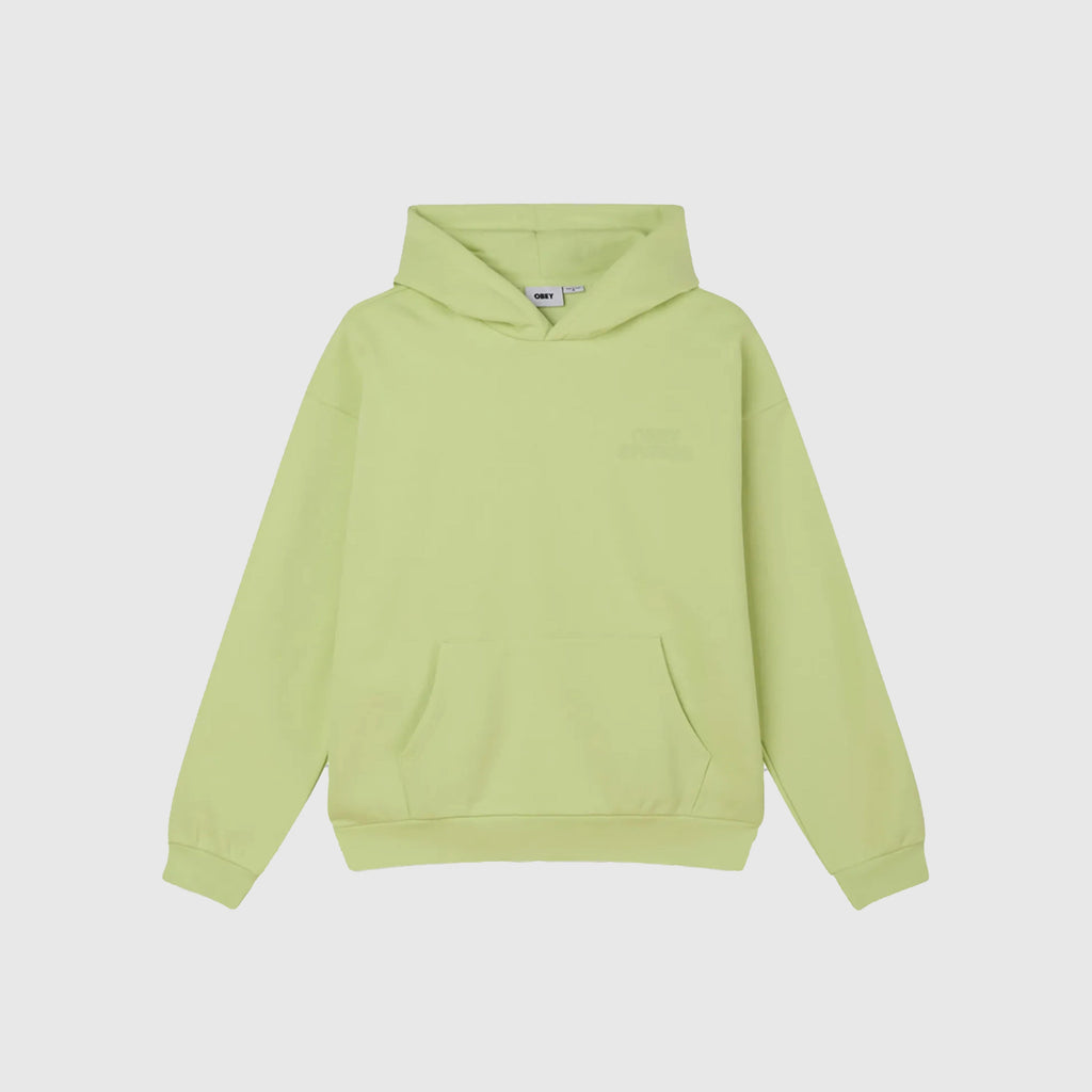 Obey Studios Extra Heavy Hood - Shadow Lime - Front