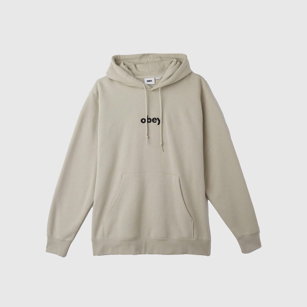 Obey Lowercase Hood - Silver Grey - Front