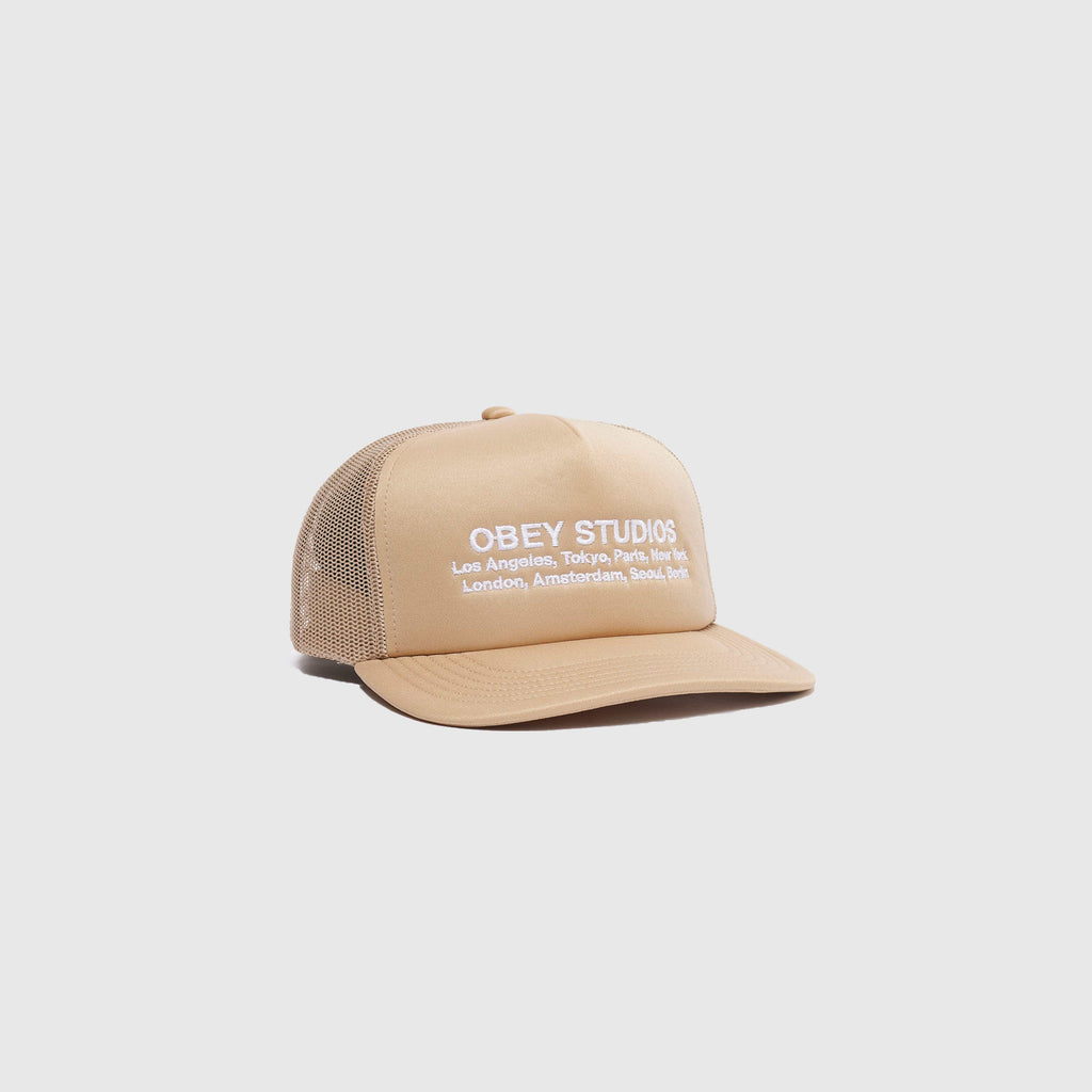 Obey Studios Trucker - Khaki - Front