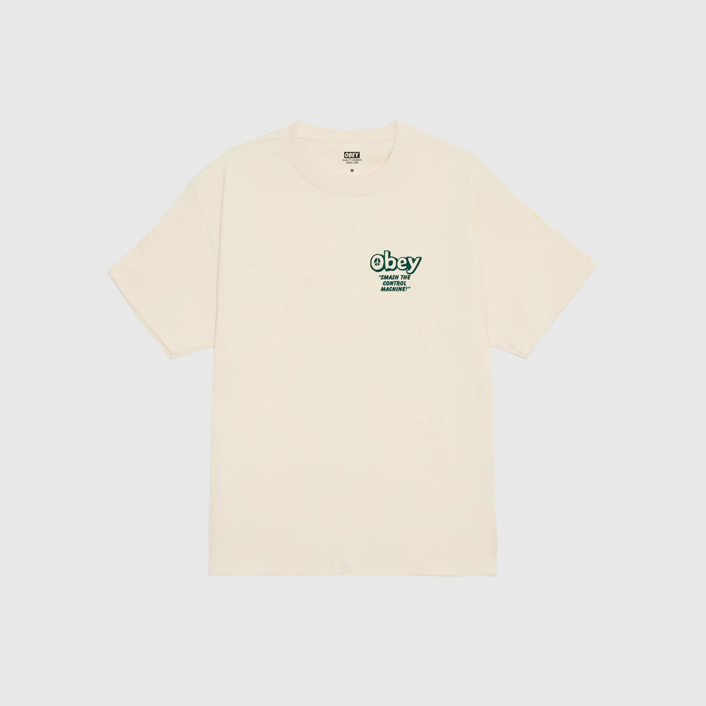 Obey Smash The Control Machine Tee - Cream - Front