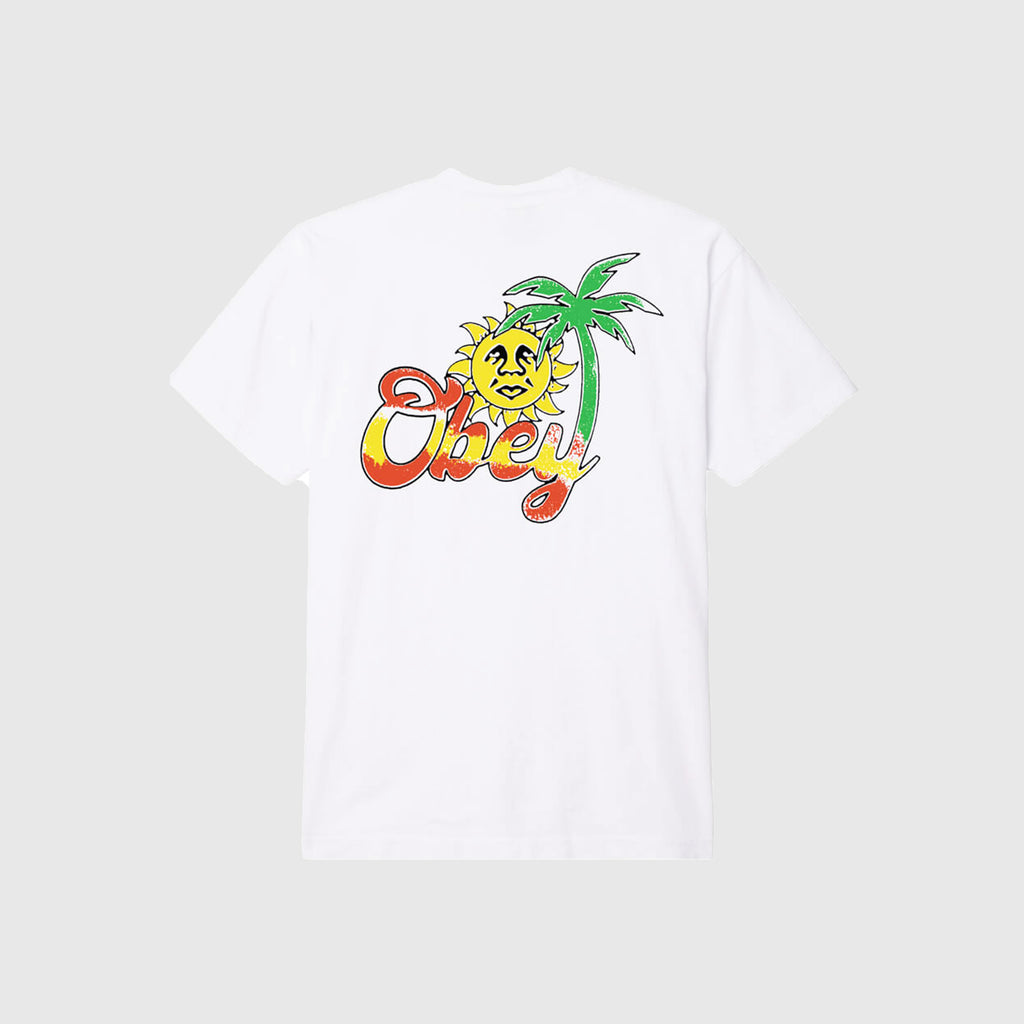 Obey Island Of Obey Heavyweight Tee - White - Back