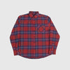 Portuguese Flannel Pau Shirt - Red / Navy / Baby Blue - Front