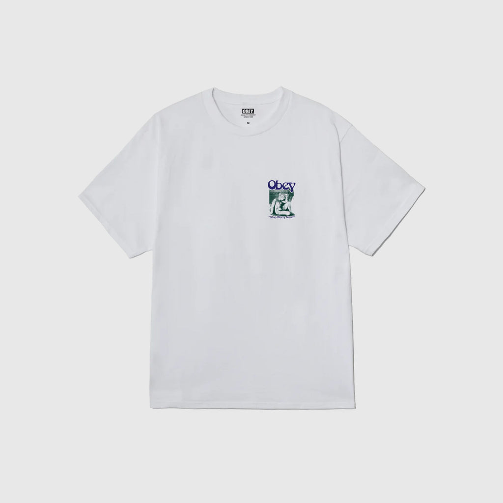 Obey Stop Worry Now Tee - White - Front