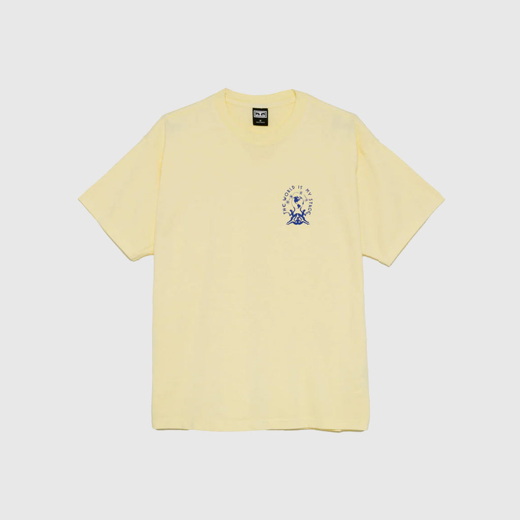 Obey The World Is My Stage Heavy Tee - Anise Flower - Front
