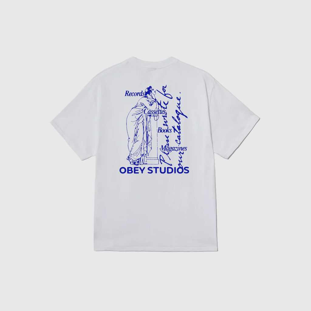 Obey Studios Catalogue Tee - White - Back