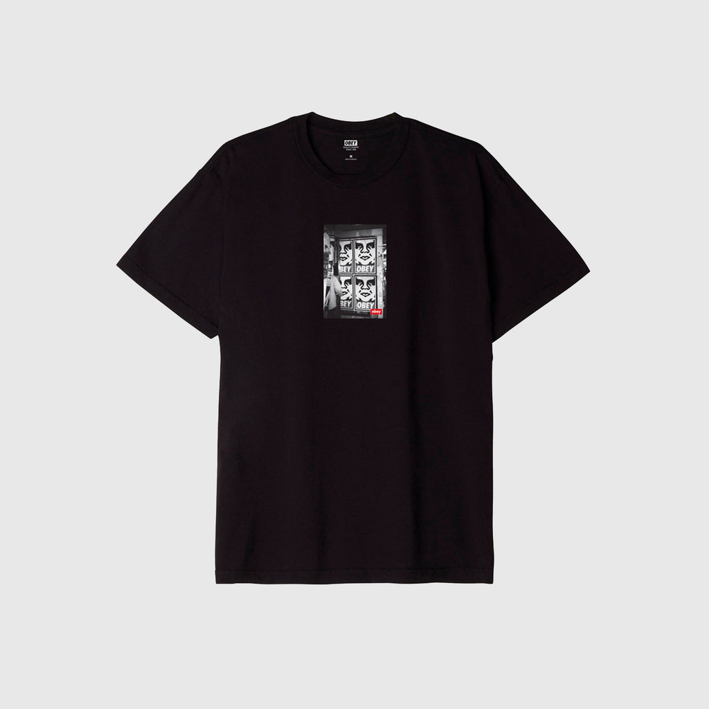 Obey Icon Photo Tee - Black - Front