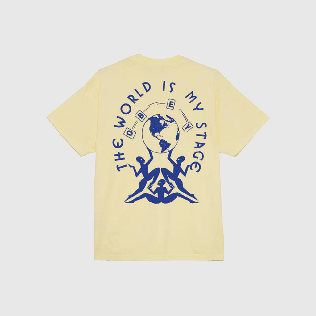 Obey The World Is My Stage Heavy Tee - Anise Flower - Back