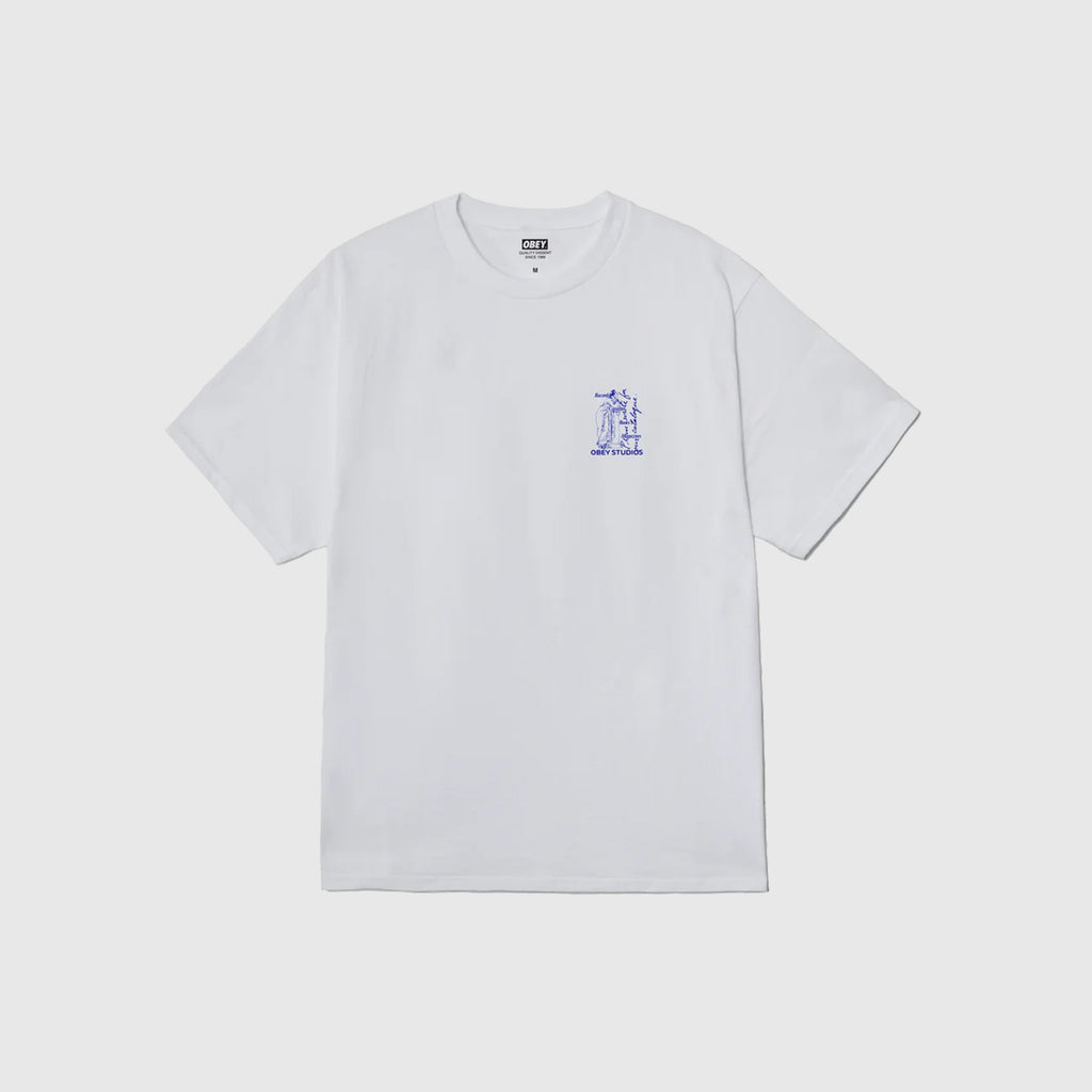 Obey Studios Catalogue Tee - White - Front