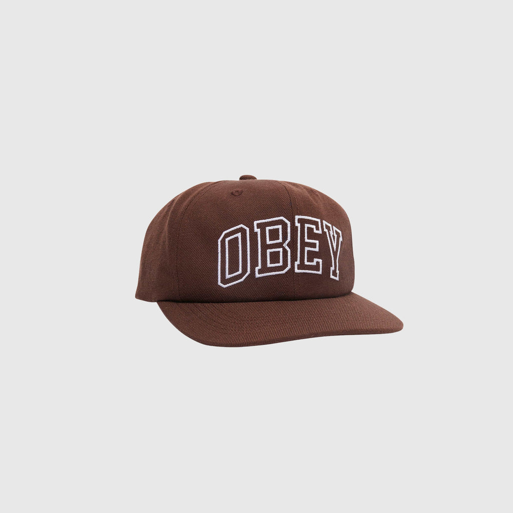 Obey Rush 6 Panel Classic Snap Back - Brown - Front