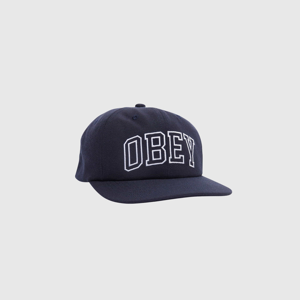 Obey Rush 6 Panel Classic Snap Back - Navy - Front